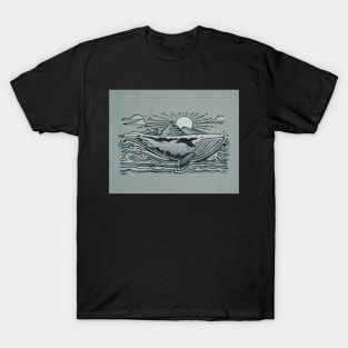 Gray whale illustration T-Shirt